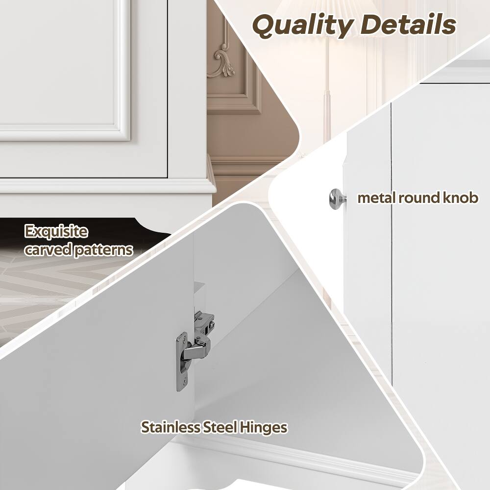 Quality Details
- metal round knob
- Exquisite carved patterns
- Stainless Steel Hinges