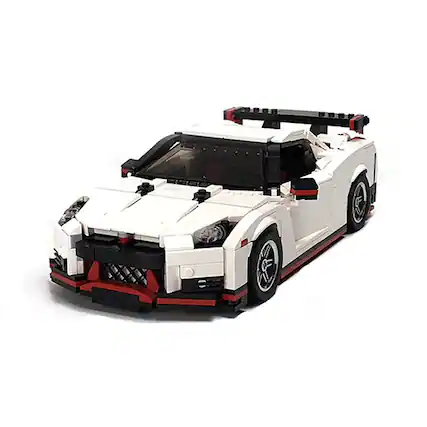 Front. Circuit Terra - WHITE COLLECTIBLE MINI SPORTS CAR - White, Black, Red.