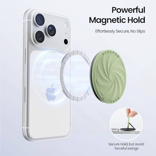 Powerful Magnetic Hold  
Effortlessly Secure, No Slips  
Secure Hold, but avoid forceful swings