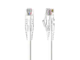 Cable Leader - Cat 6a Ethernet Cable, Slim 28 AWG Snagless RJ45 Patch, 10 Gbps for Router, Gaming Console, PC, Server Rack - White