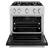 Angle. ZLINE - ZLINE 30 in. Classic Satin Steel Gas Range with 4 Burners and Convection Oven (CGRS-BLM-30) - Satin Steel/Black Matte.