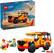 Lego City is a 6+ set with 60453 pieces. The set includes a lifeguard truck and a boat. The truck is yellow and has a surfboard on top. The boat is also yellow and is located near the truck. The set is designed for children to build and play with.