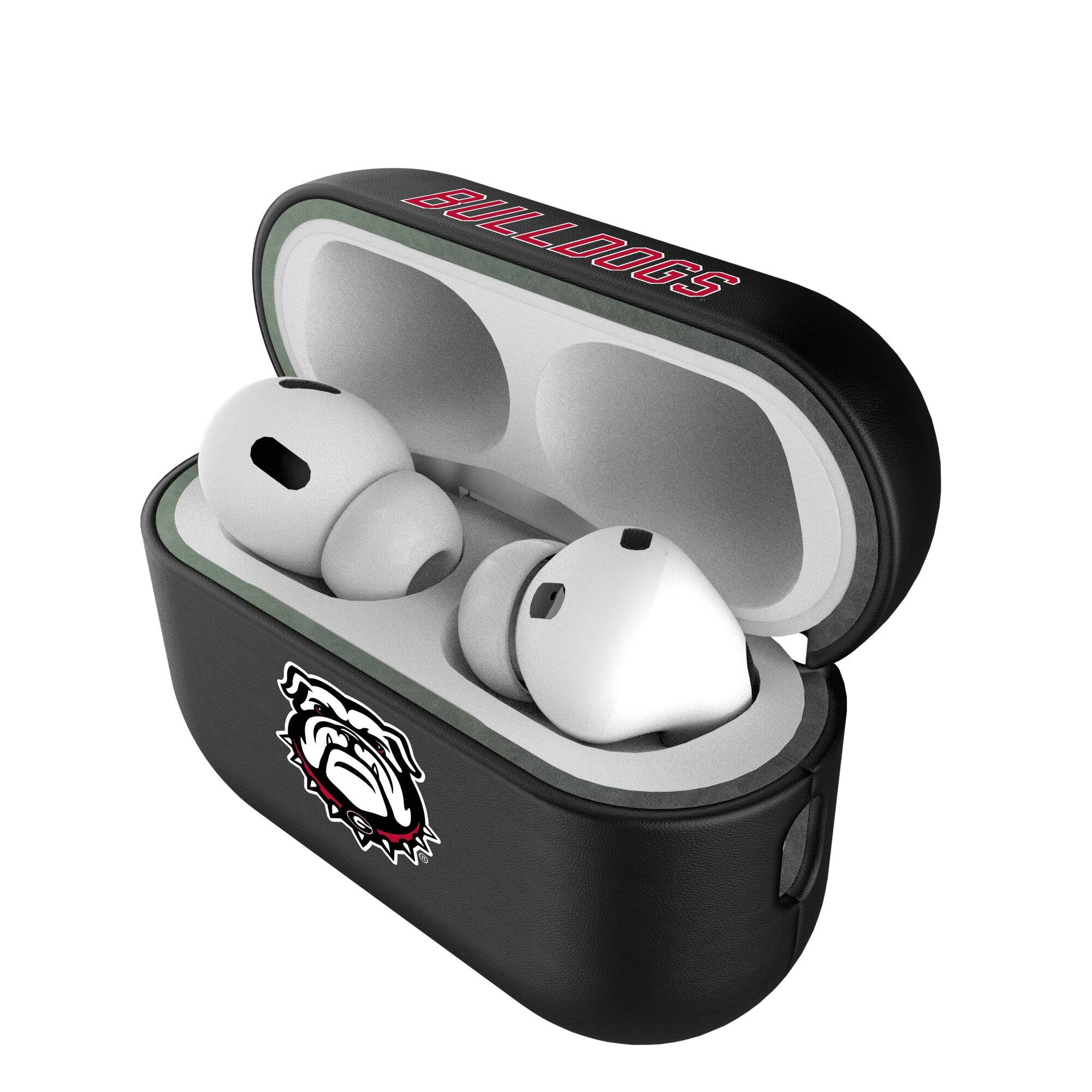 Alt View 3. Keyscaper - Georgia Bulldogs Georgia Bulldogs Insignia 2nd Gen AirPods Pro Case Cover - Black.