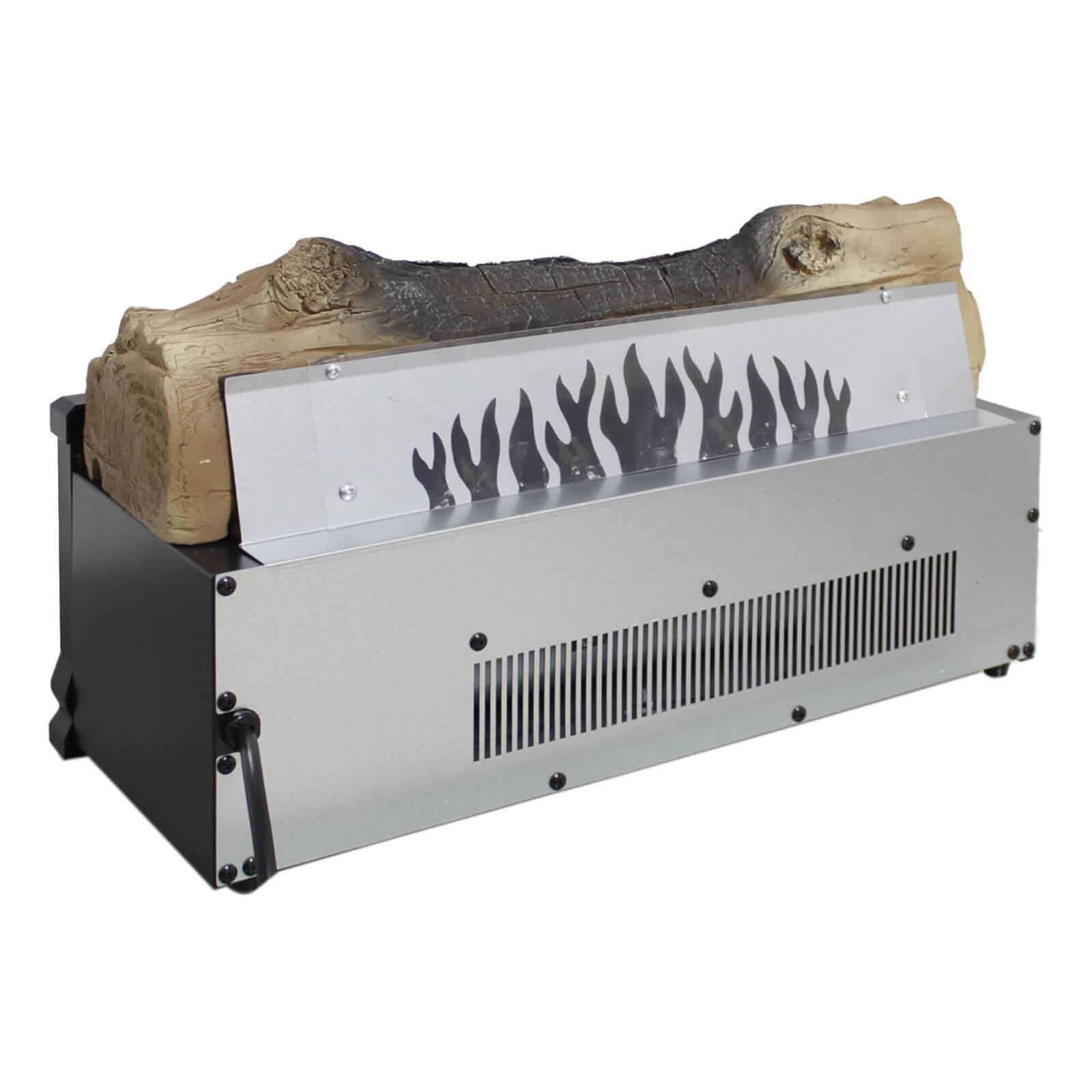 Alt View 8. Chateau Abodes - 20" Electric Fireplace, Freestanding Heater with 3D Log Set Insert for Indoor Use - Antique Black.