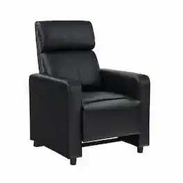 Manhattan Lane - Modern Theater Seating Push Back Recliner - Black