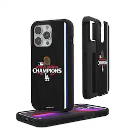 Keyscaper - MLB - Los Angeles Dodgers 2024 World Series Champions iPhone Rugged Case - 15 - Black