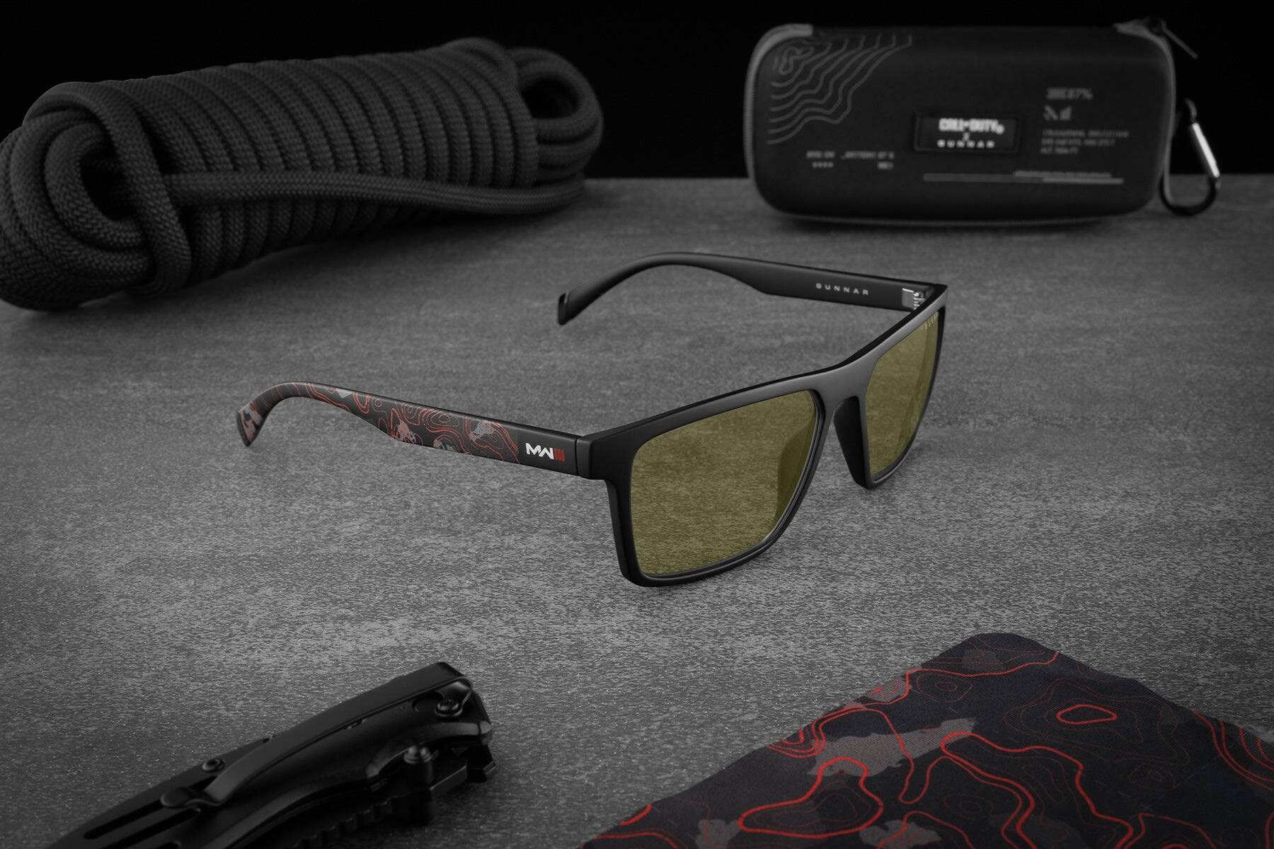 Alt View 9. GUNNAR - GUNNAR Gaming Glasses  - Call of Duty Alpha Edition, Infrared, Amber Lens - Blue Light Blocking, Relieve Dry Eye - Onyx Infrared.