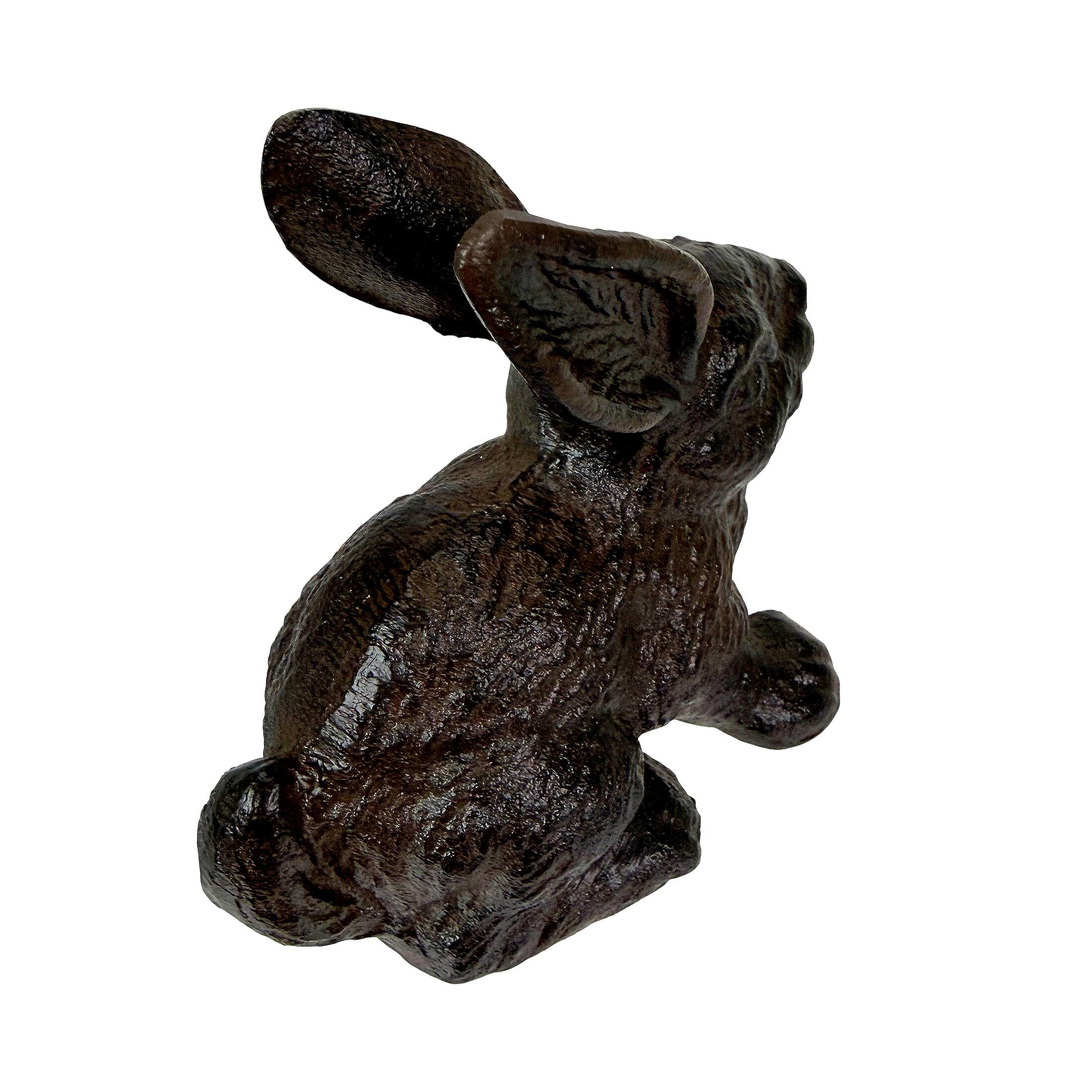 Alt View 7. Things2Die4 - Decorative Bunny Bookends Set of 2 Cast Iron Brown Rabbit Book Holders 5 In - Brown.