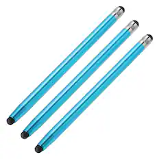 Front. Unique Bargains - 3pcs Stylus Pens for Touch Screens Dual Rubber Tips Capacitive Stylus Universal Tablet Pen Sensitivity Precision - Light Blue.