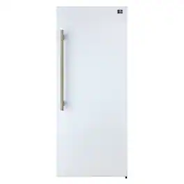 Forno Appliances - Maderno 13.6 Cu. Ft. Right Swing Upright Convertible Freezer with Antique Brass Handles - White