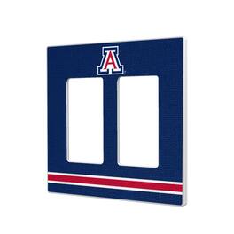 Keyscaper - Arizona Wildcats Stripe Design Double Rocker Light Switch Plate - Multicolor