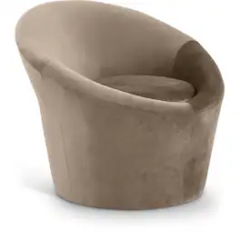 Meridian Furniture - Tristan Taupe Velvet Accent Chair - Beige