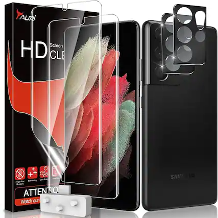 AURI HD Screen CLE
Screen Protector
Finger Print Resistant
Self-Healing
Zero Bubble
Ultra Clear
ATTENTION
Watch our i
SAMSUNG