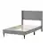 Front. Costway - Twin Bed Frame Modern Platform Bed with Linen Upholstered Wingback Headboard - Grey.