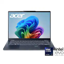 Acer - Refurbished Excellent - Swift 14 AI – 14" WUXGA Touch Laptop - Copilot+ PC – Intel Core Ultra 7 – 32GB Memory – 1TB SSD - Steam Blue