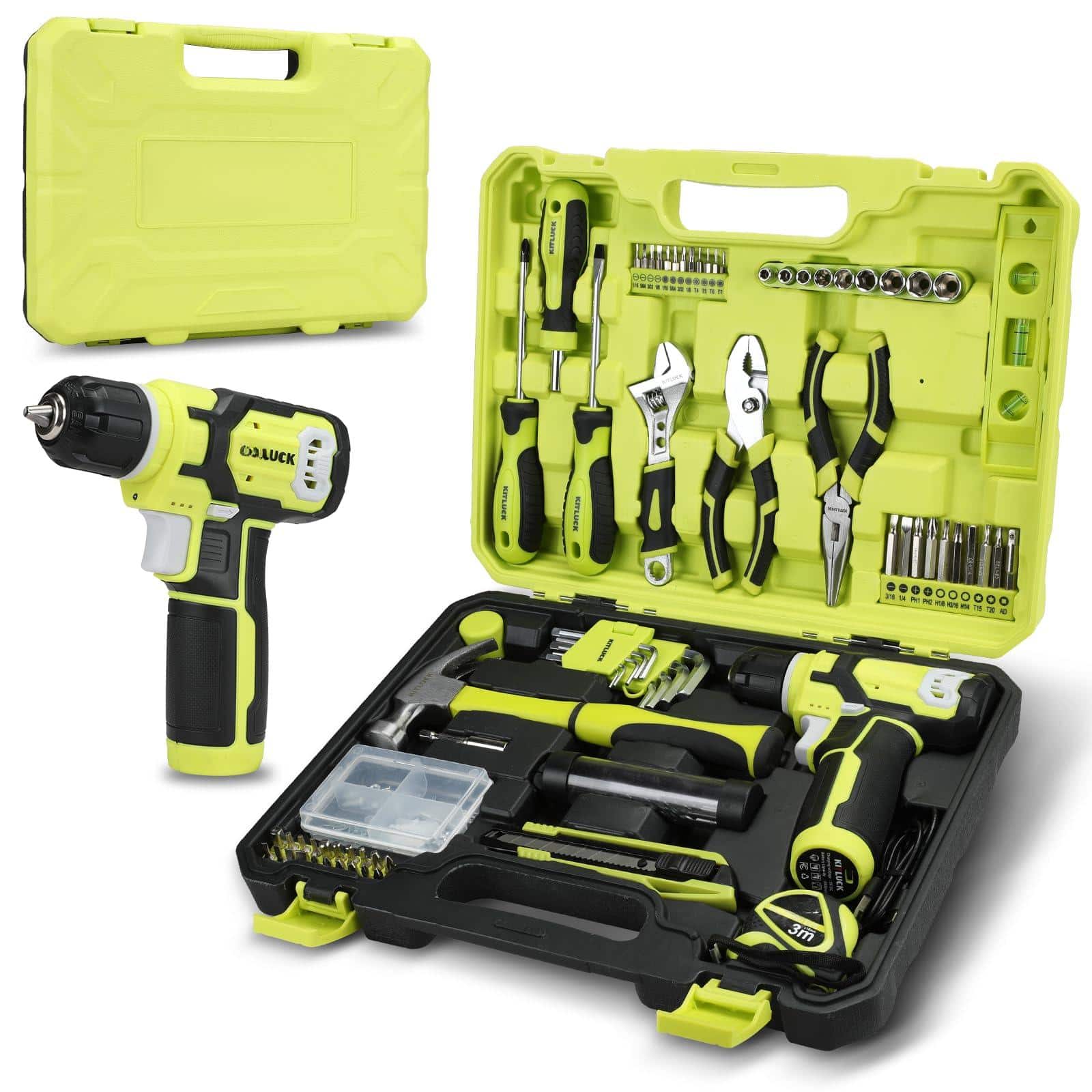 Skar Audio - Home Tool Kit Household Hand Repair Set For Men Portable Box With Tools (screwdriver Wrench Plier Socket - 180Pcs