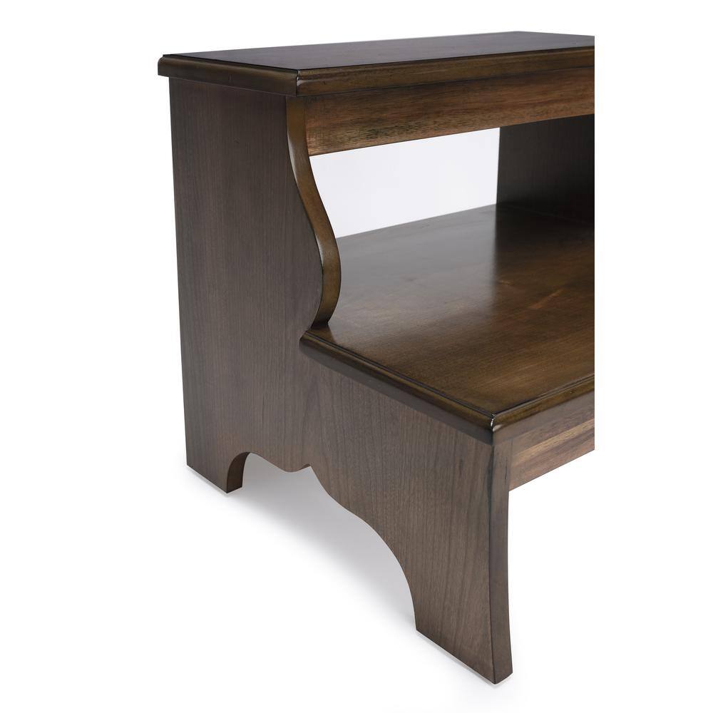 Left. Butler Specialty - Melrose Praline Step Stool - Dark Brown.