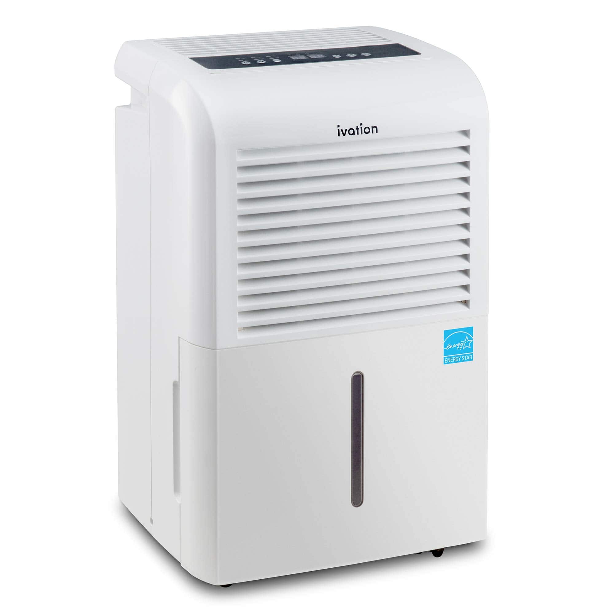 Ivation - 4,500 Sq Ft Dehumidifier with Pump, Large Capacity Compressor Includes Programmable Humidity, Hose Connector - White