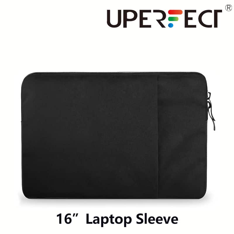 UPERFECT - 15.6 Inch Laptop Sleeve, Waterproof Protective Carrying Case - Black