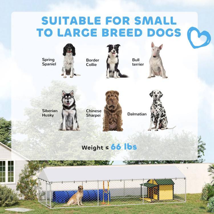 SUITABLE FOR SMALL TO LARGE BREED DOGS

Spring Spaniel  
Border Collie  
Bull terrier  
Siberian Husky  
Chinese Sharpei  
Dalmatian  

Weight up to 66 lbs