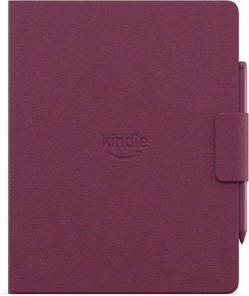 Front. Amazon - Amazon Kindle Scribe Executive Folio Cover with Magnetic Attach, Sleek Protective Case - Premium Leather - Fig.
