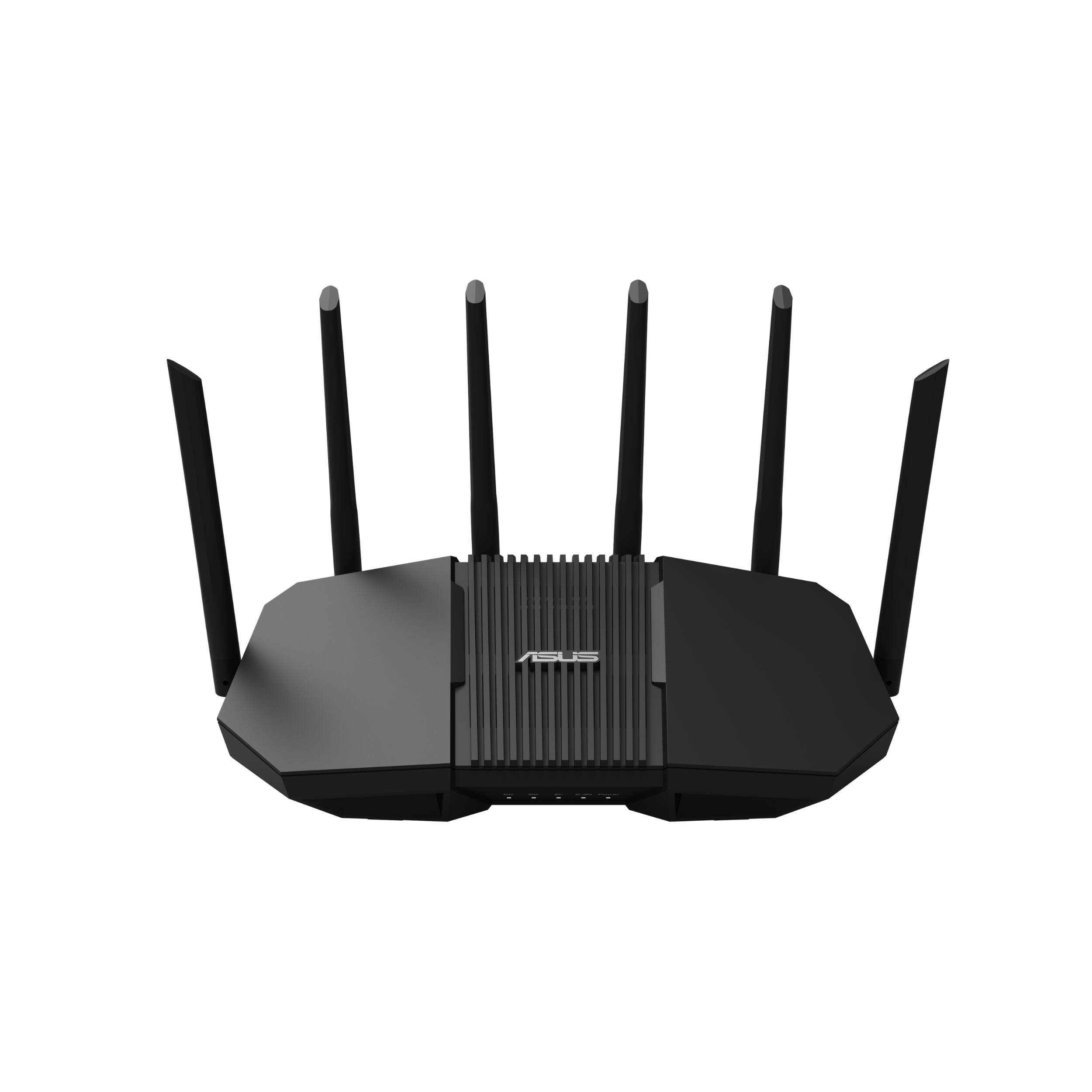 Front. ASUS - RT-BE90U BE9400 Tri-Band Wi-Fi 7 Router - Black.
