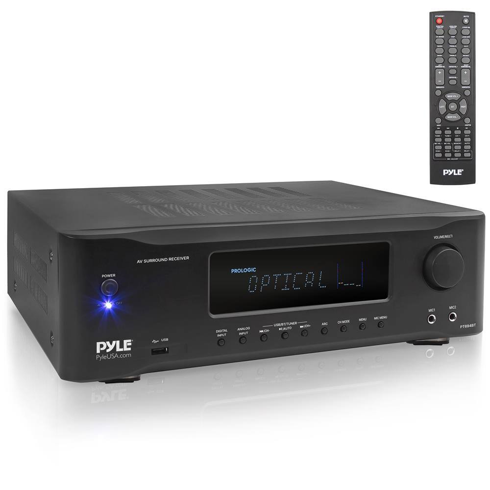 PYLE AV SURROUND RECEIVER  
PYLEUSA.COM  
PROLOGIC OPTICAL  
USB  
DIGITAL  
ANALOG  
PT684BT