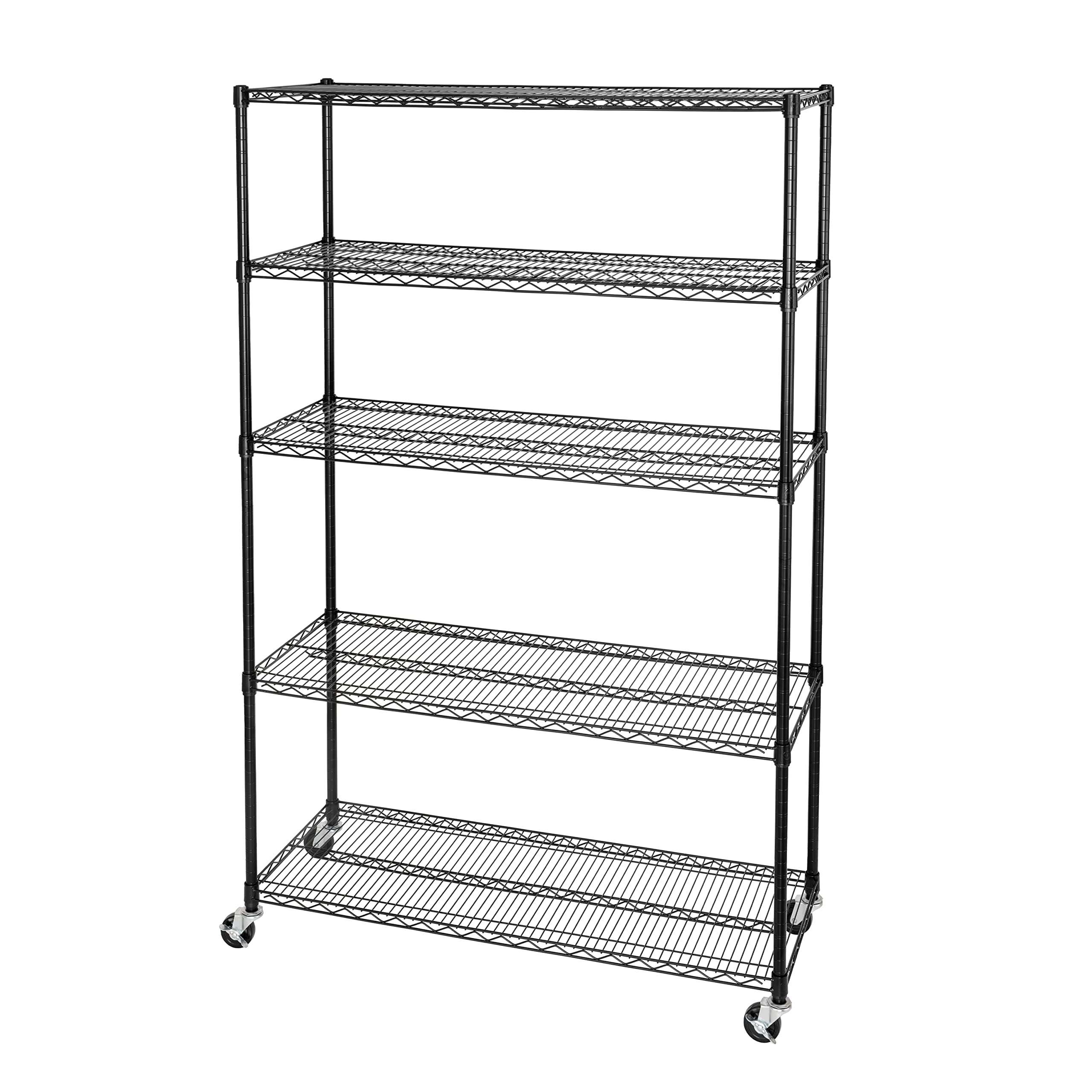 Black 5-Tier Shelving 48 W x 18 D