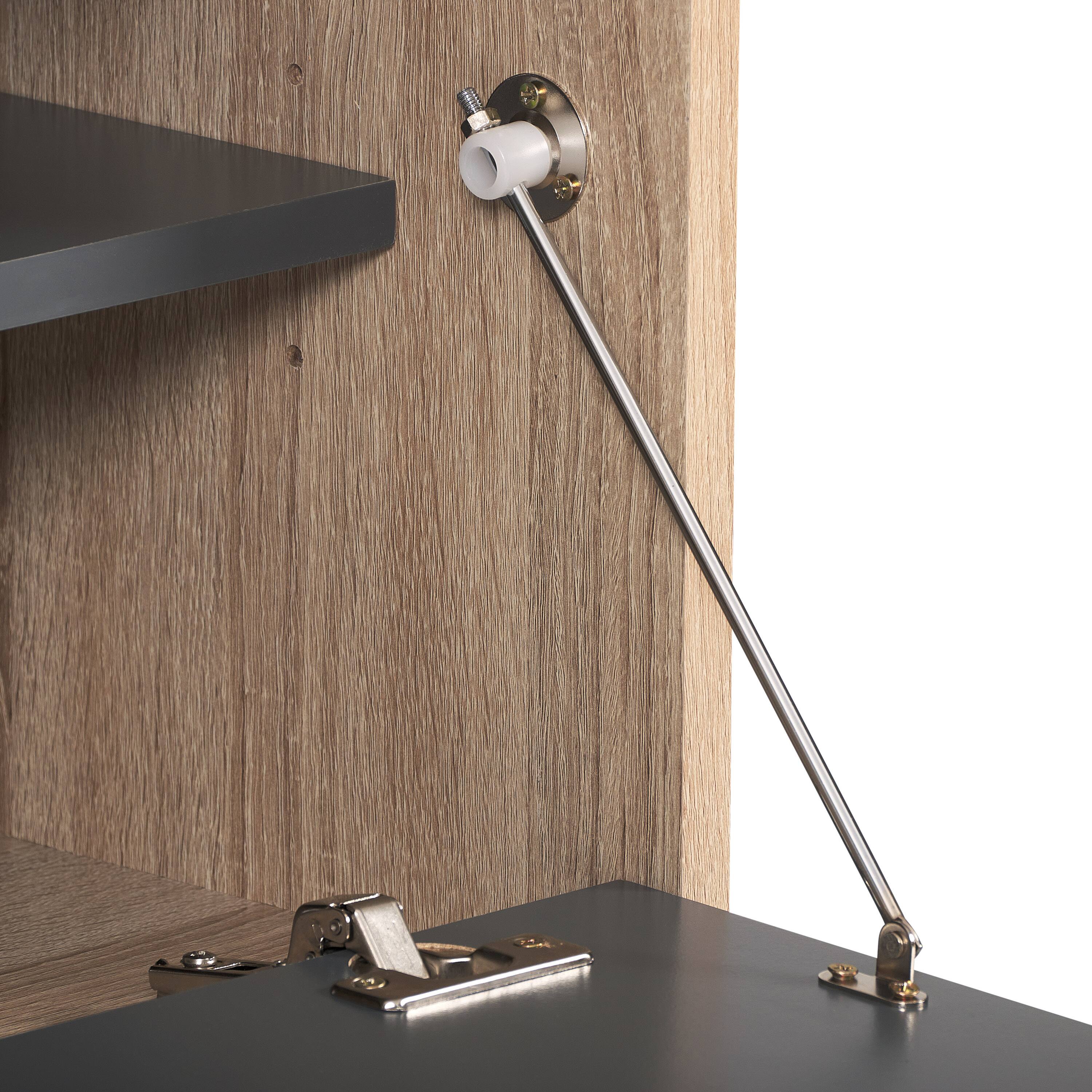 Alt View 15. CorLiving - Cole Collection TV Stand with Cabinets for Most TVs up to 85" - Light Wood.