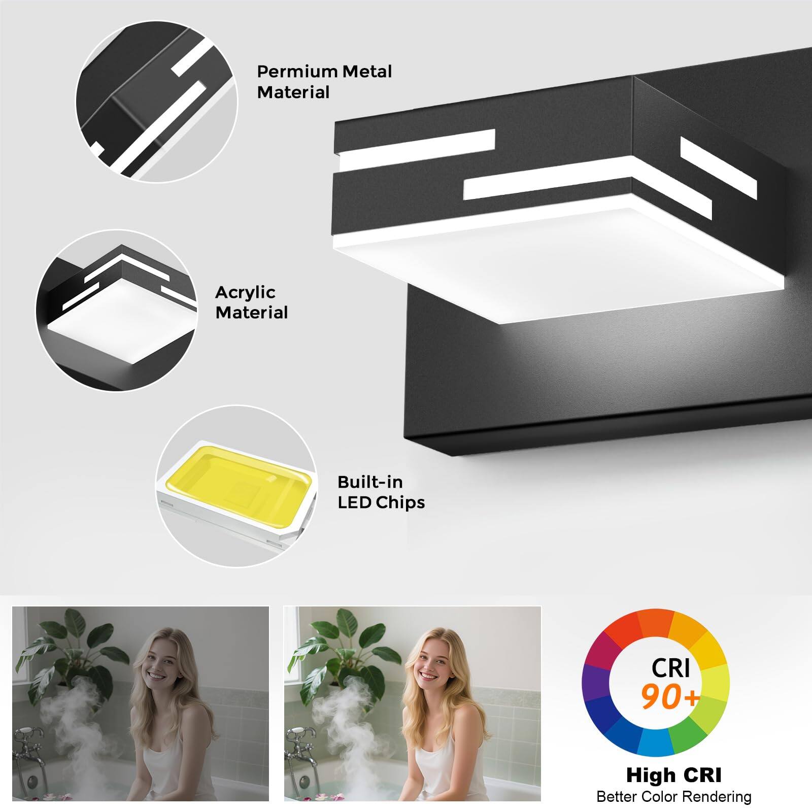 - Premium Metal Material
- Acrylic Material
- Built-in LED Chips
- CRI 90+
- High CRI
- Better Color Rendering