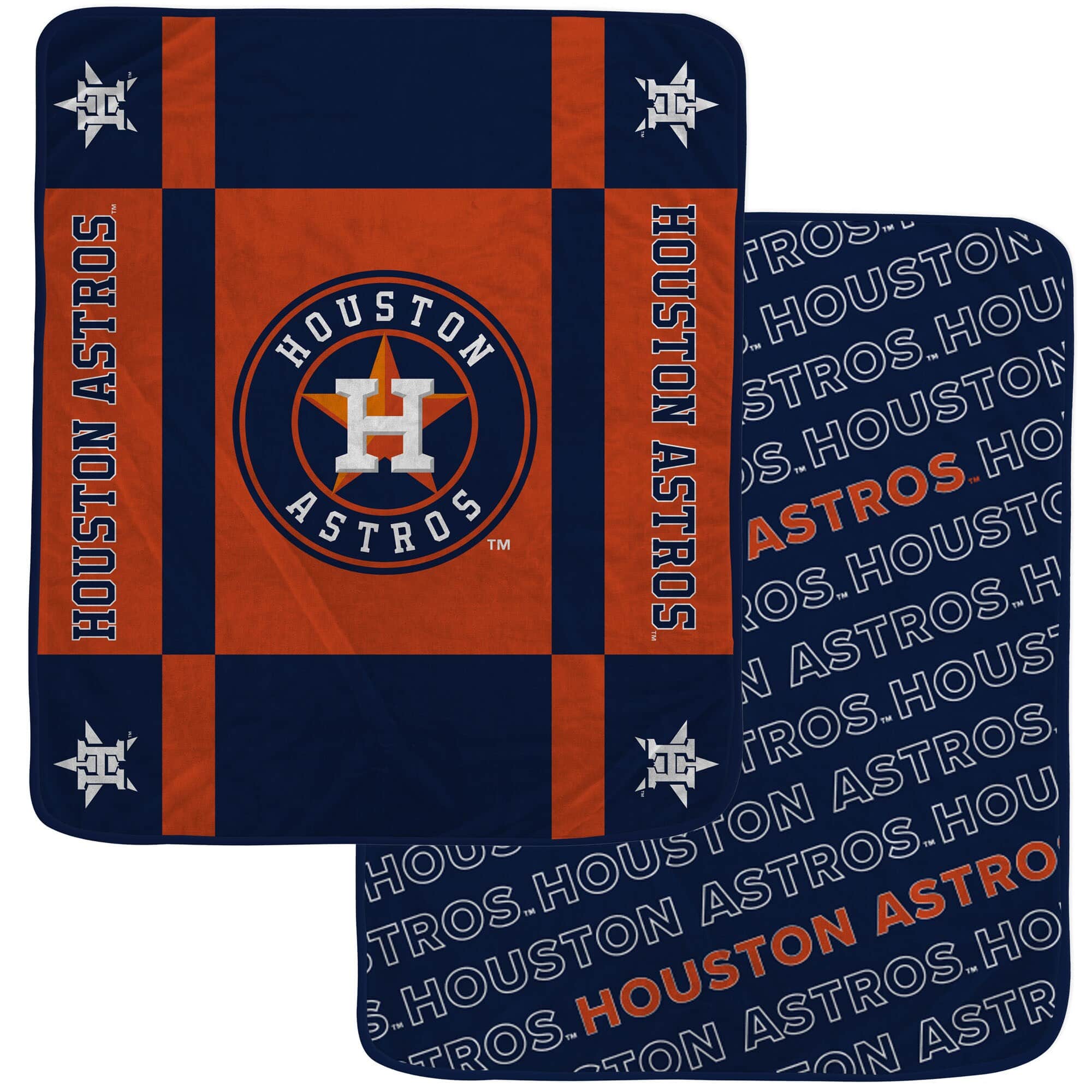 Pegasus - Houston Astros 60- x 70- Reverse Block Double-Sided Ultra Cozy Blanket - Multicolor