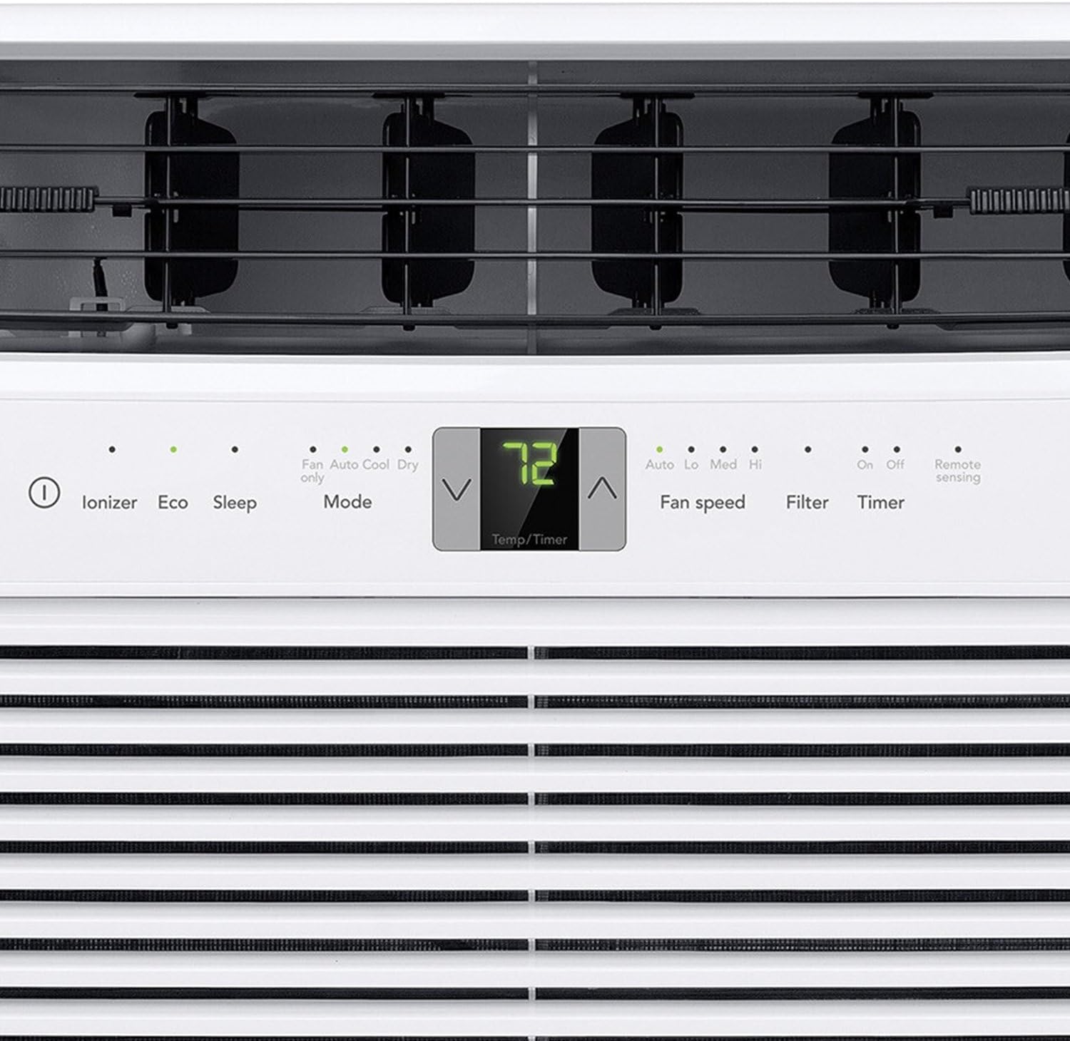Ionizer Eco Sleep Fan Auto Cool Dry only Mode 72 Auto Lo Med Hi Fan speed Filter On Off Timer Remote sensing Temp/Timer
