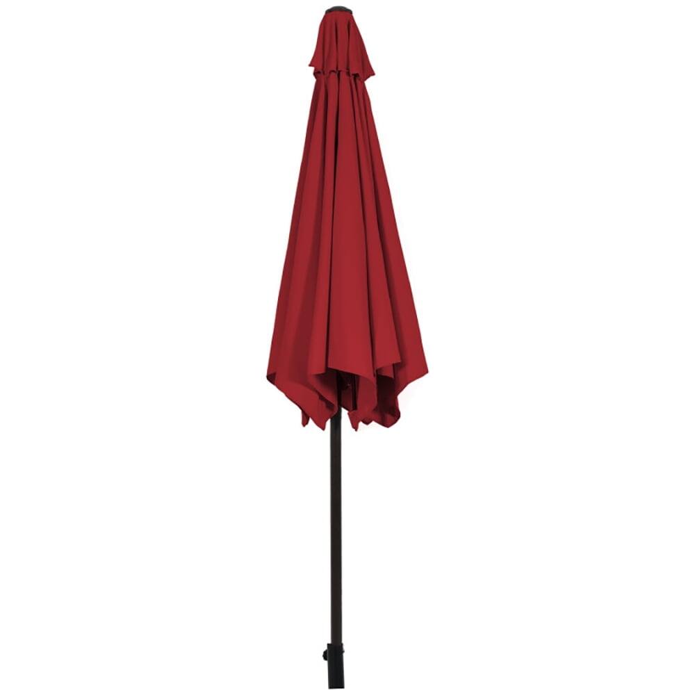 Alt View 3. Kadyn - 10 Feet Outdoor Patio Umbrella with Tilt Adjustment and Crank Dark Red Outdoor Table Umbrella Yard Umbrella Outdoor Pati - Red.