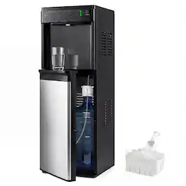 Costway - 3 in 1 Bottom Loading Water Cooler for 5 Gal Bottle, Hot & Cold Water Dispenser - Black