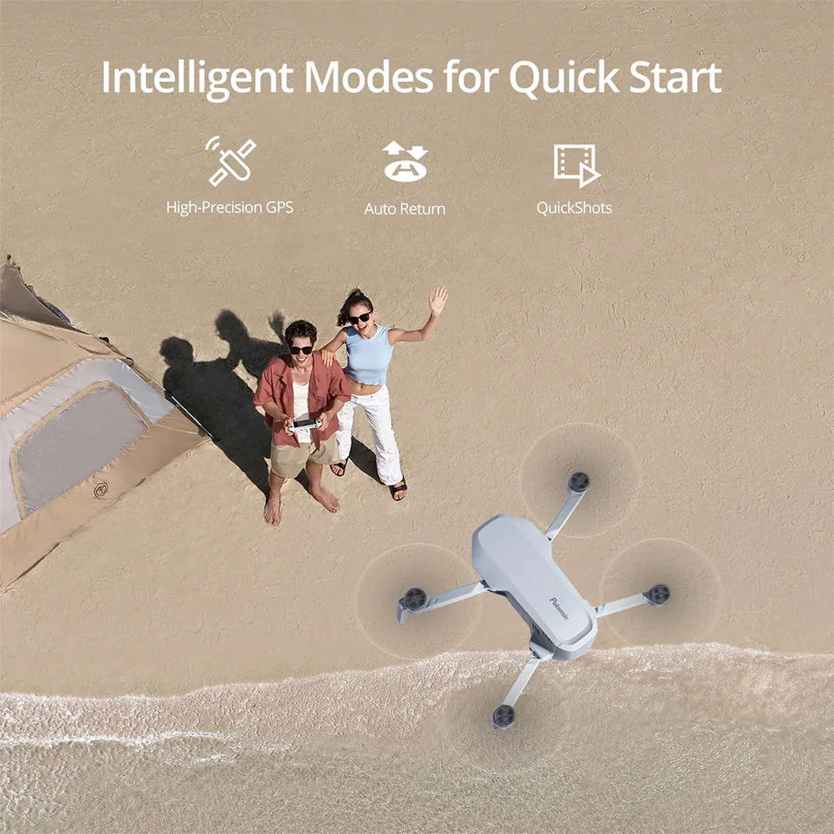 Intelligent Modes for Quick Start

- High-Precision GPS
- Auto Return
- QuickShots
