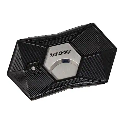 Front. Prestige - XoticEdge Xpanse Cigar Cutter (Black) - Bold Black Finish.