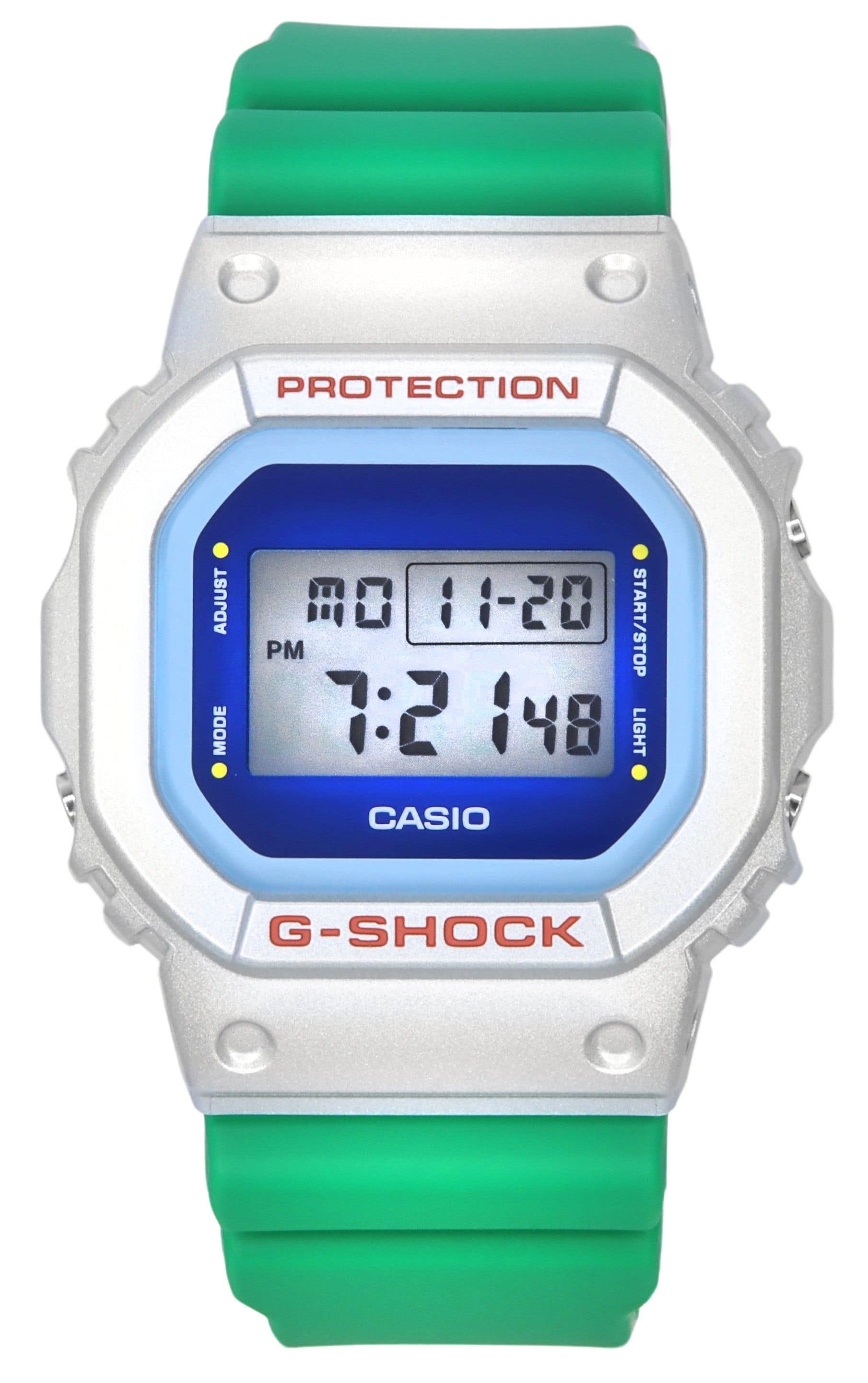 Casio - G-Shock Euphoria Series Digital Green Resin Strap Quartz DW-5600EU-8A3 200M Men's Watch - Black