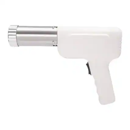 Front. Stock Preferred - Handheld Electric Pasta Maker - Silver & White.