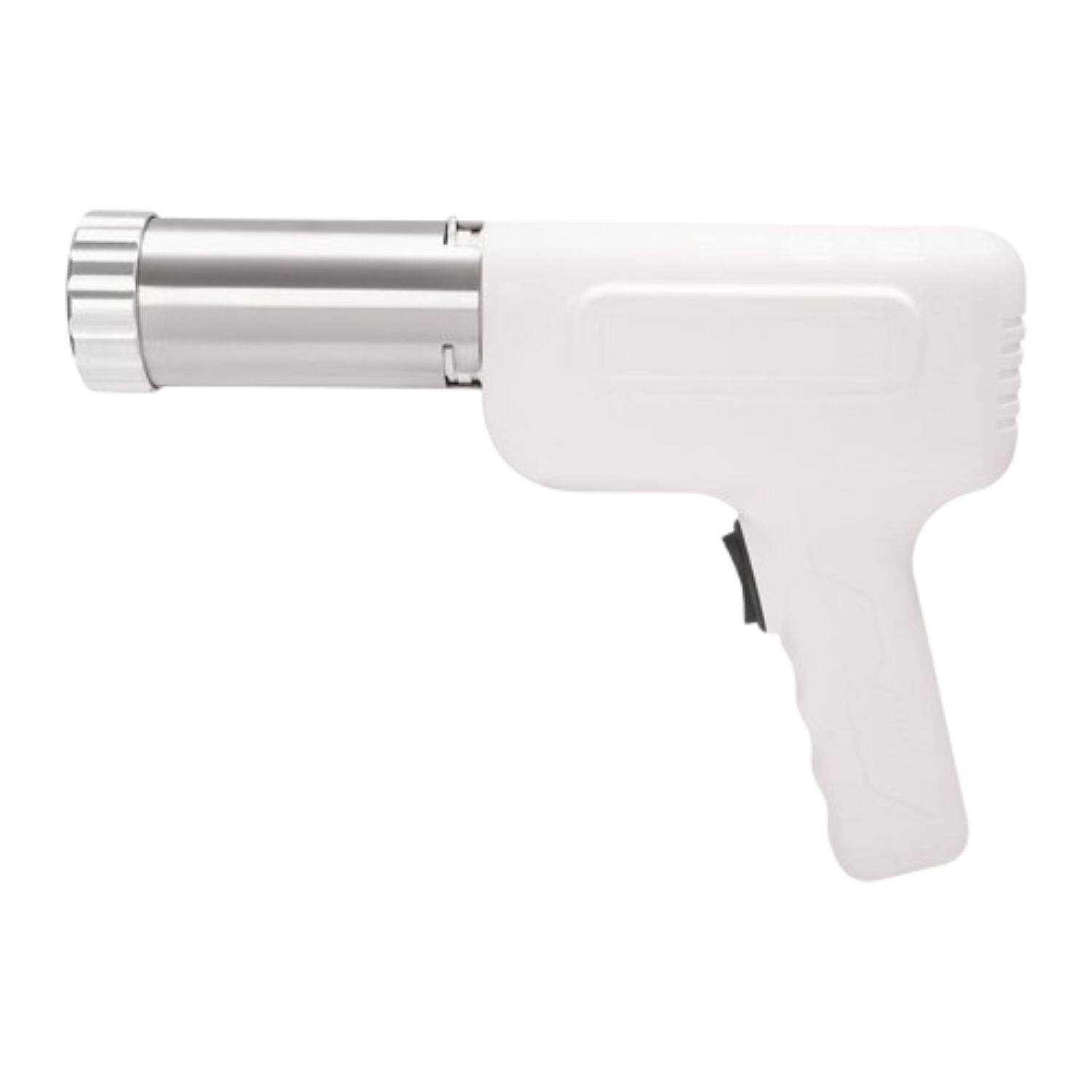 Front. Stock Preferred - Handheld Electric Pasta Maker - Silver & White.