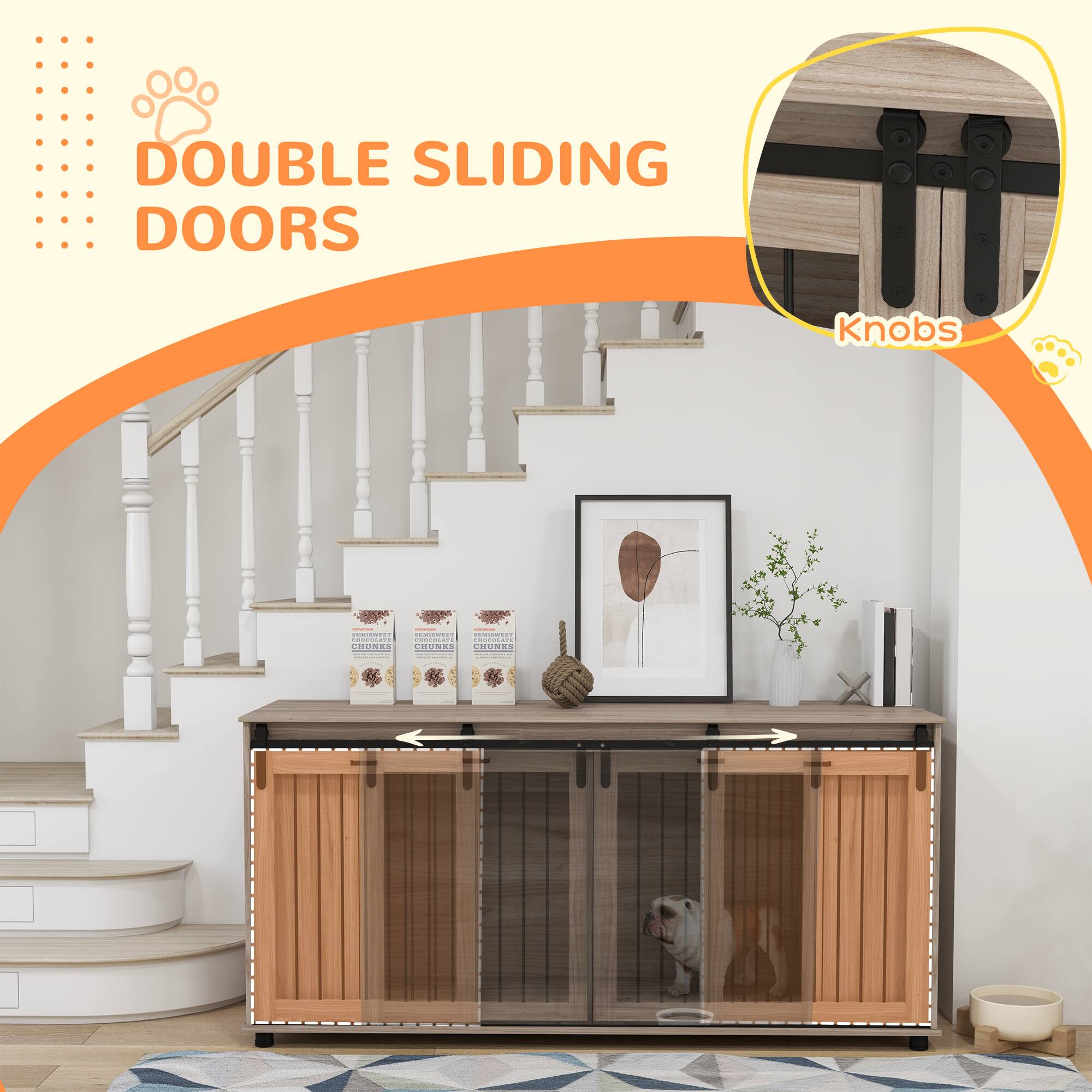 DOUBLE SLIDING DOORS  
Knobs