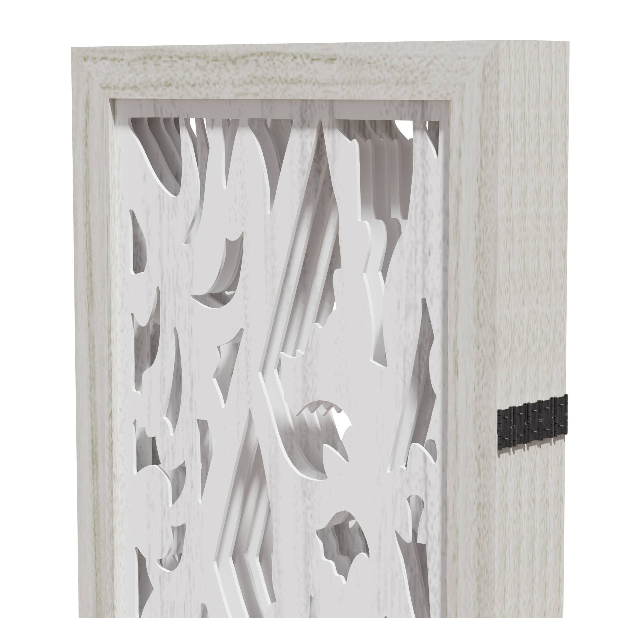 Left. PexFix - Room Divider, 6-Panel Freestanding Wood Screen, 67 in. H Rotation and Folding Privacy Screen for Office, Bedroom - White.