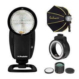 Profoto - A10 On Off Camera Flash for Nikon with Glow 24" ParaSnap Softbox