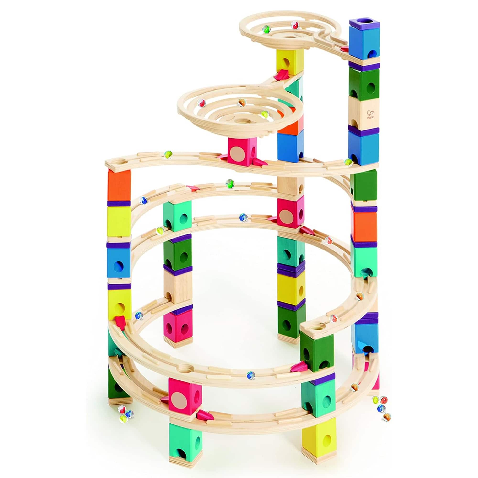 Front. Hape - Hape Quadrilla Wooden Marble Run Construction, The Cyclone, 198 Pieces.