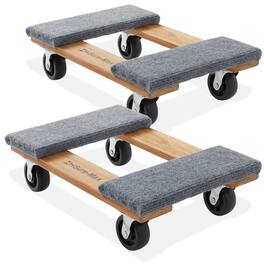Sure-Max - Furniture Moving Dolly - 2pk - Hardwood with Swivel Casters - Gray