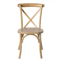 Flash Furniture - Advantage With White Grain X-Back Chair - Natural