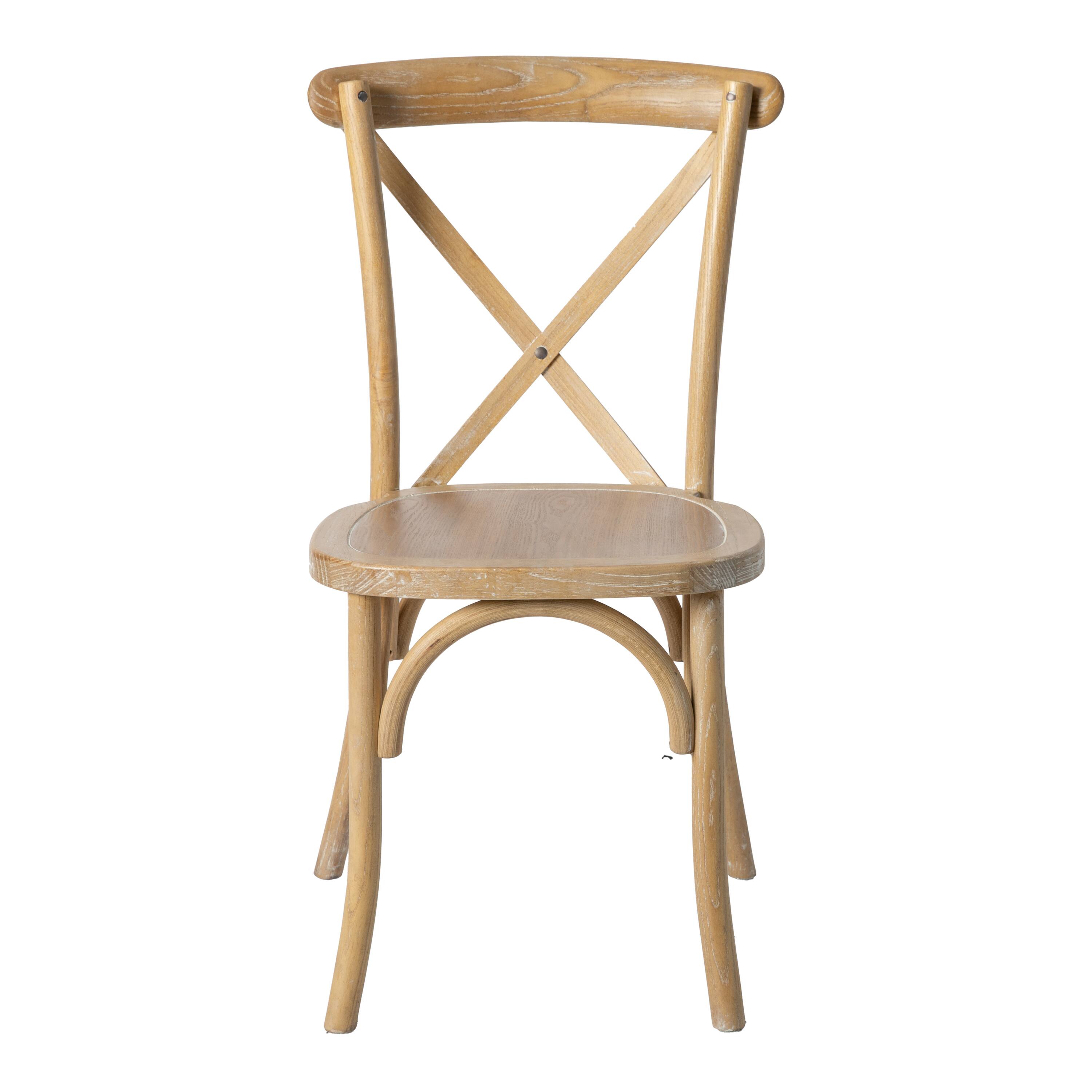 Alt View 9. Emma + Oliver - X-Back Chair - Natural White Grain.