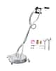 Front. VEVOR - 18" Pressure Washer Surface Cleaner, Stainless Steel Pressure Washer Attachments with 4 Wheels, 4000 Max PSI - Silver.
