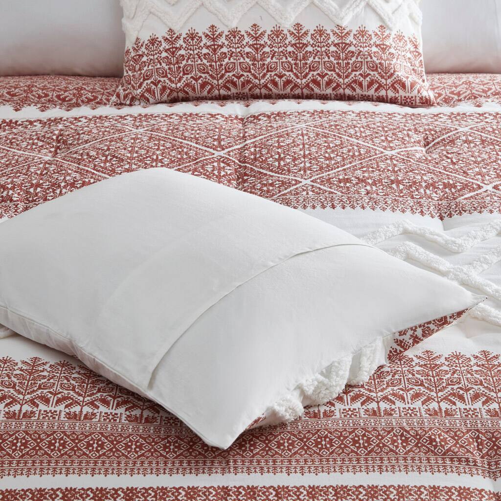 Alt View 2. Gracie Mills - Gracie Mills Robbins 3-Piece Cotton Comforter Set with Chenille Tufting - Auburn.
