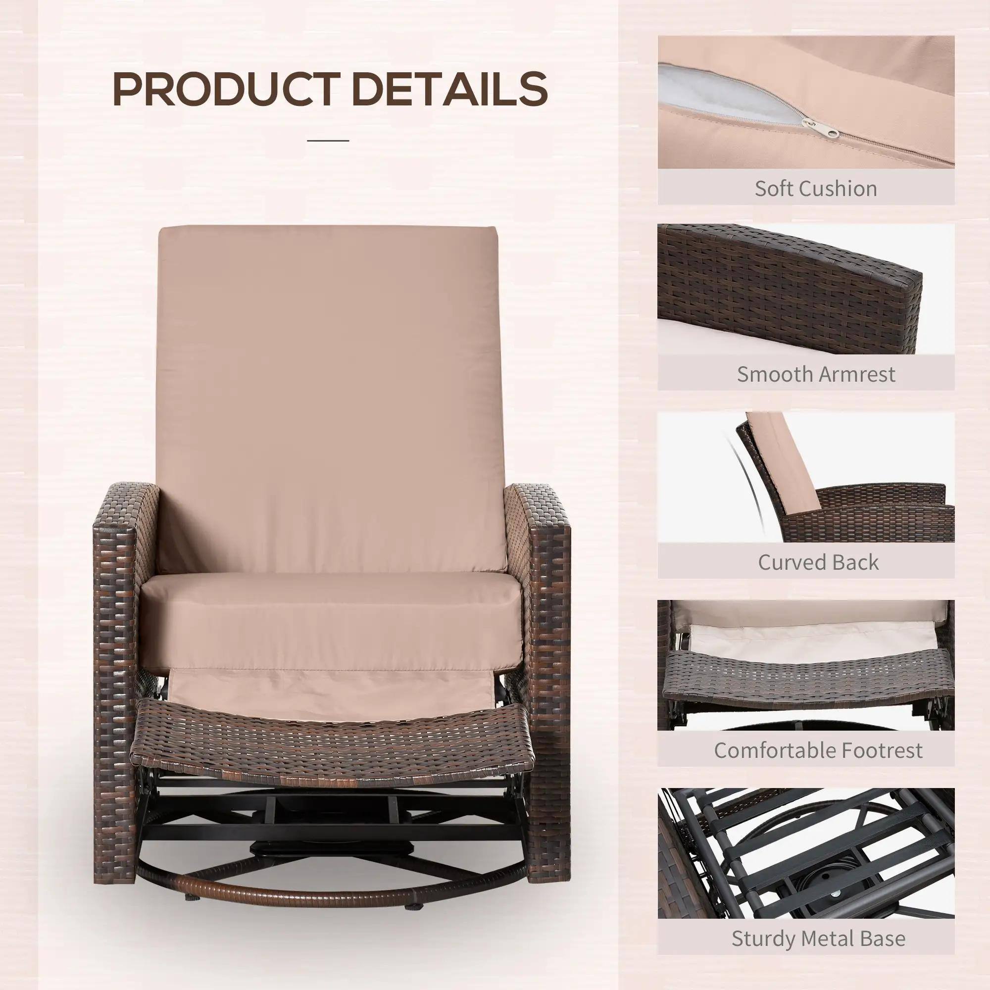 PRODUCT DETAILS

- Soft Cushion
- Smooth Armrest
- Curved Back
- Comfortable Footrest
- Sturdy Metal Base