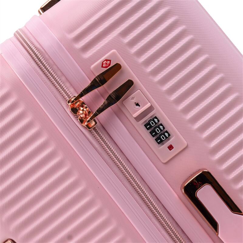 Alt View 4. HTUTWOO - Hard Luggage 4-Piece Set - 360° Dual Rotating Four-Wheel Suitcase, Password Lock, Lightweight Universal Wheel Carry-On - Pink.